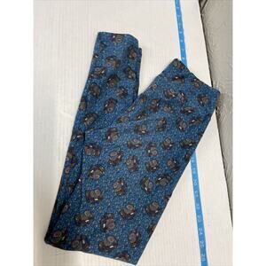 Lularoe One Size Photo Camera‎ Leggings OS Blue High Rise